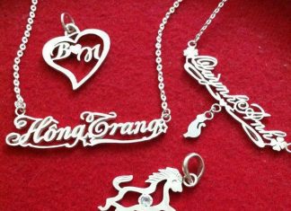 Dây bạc khắc tên trang sức vạn người mê