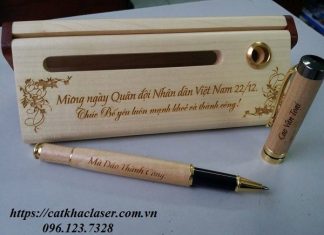 Đường nét khắc laser trên bút