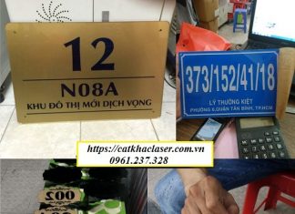 Làm biển số nhà theo yêu cầu