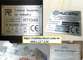Dịch vụ khắc tem nhãn mác kim loại tại Hà Nội